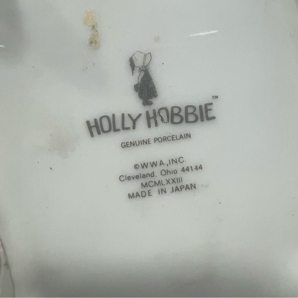 Vintage Holly Hobbie Porcelain Trinket Box Put on a Happy Face Japan - Picture 9 of 13